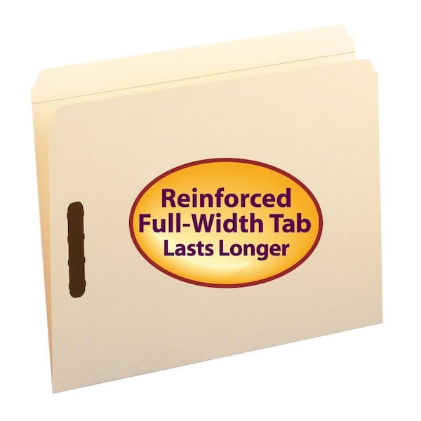 Smead Top-Tab Folder, 2 Fasteners/Pos and 3, Letter, 50/BX, MA PK SMD14513 - main